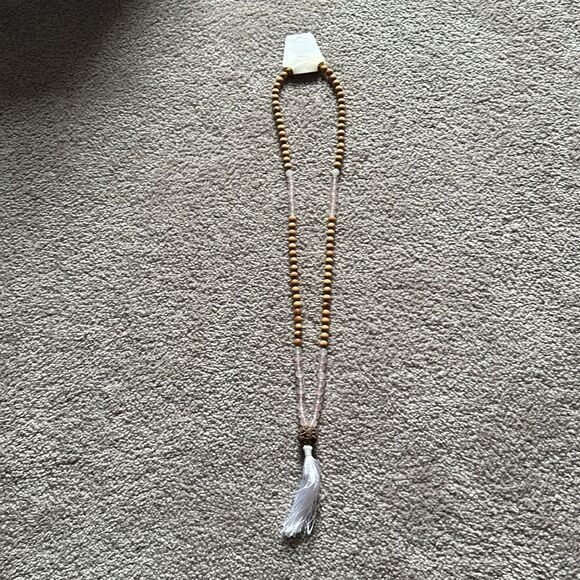 Anthropologie Bohemian Bead Lariat Necklace with Tassel! - Picture 3 of 8